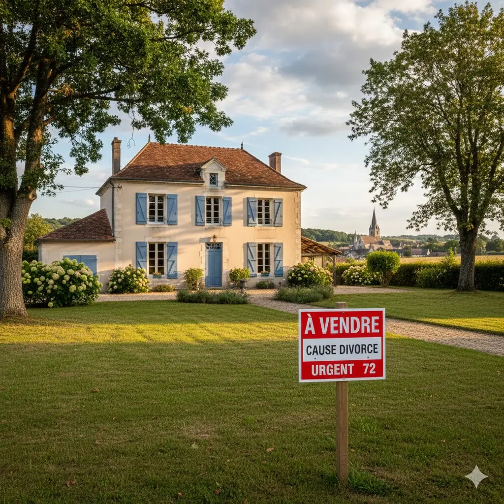 maison à vendre cause divorce urgent 72
