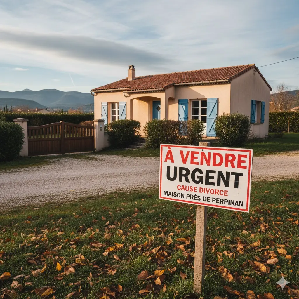 vente urgent cause divorce vend maison près de perpignan